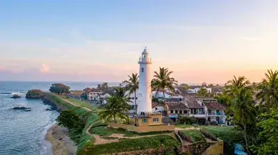 Galle Lighthouse on Sri Lanka's southern coast
